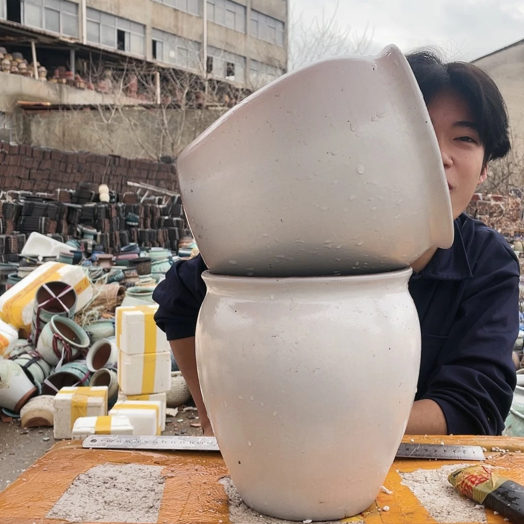 无铅玻璃宜兴紫砂花盆