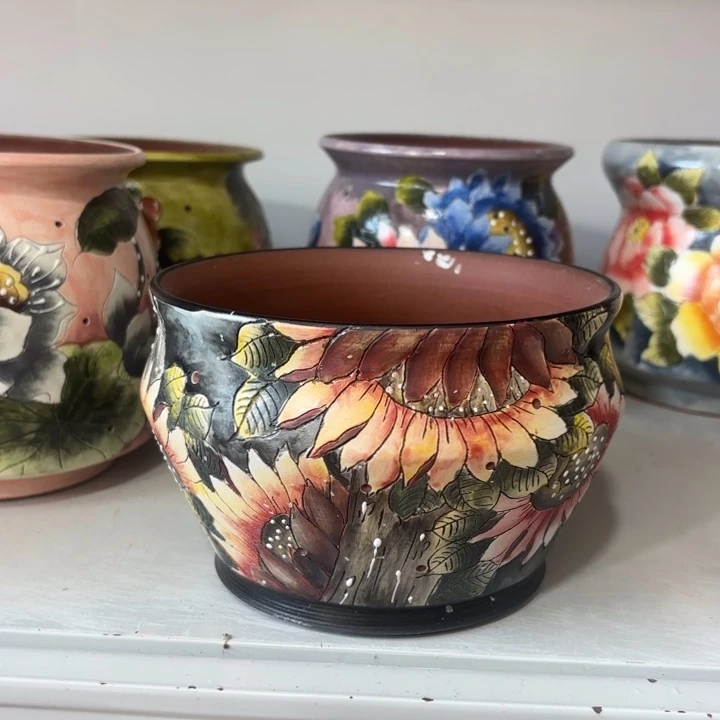 景德镇手绘花盆陶瓷16/10