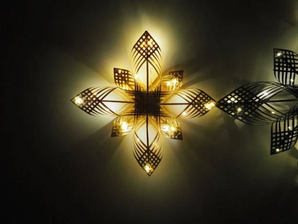 民宿家居墙上装饰雪花形状壁饰