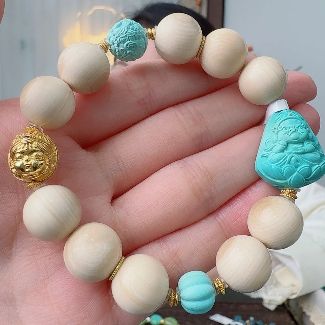 绿松石18K金镶嵌珠宝奇石