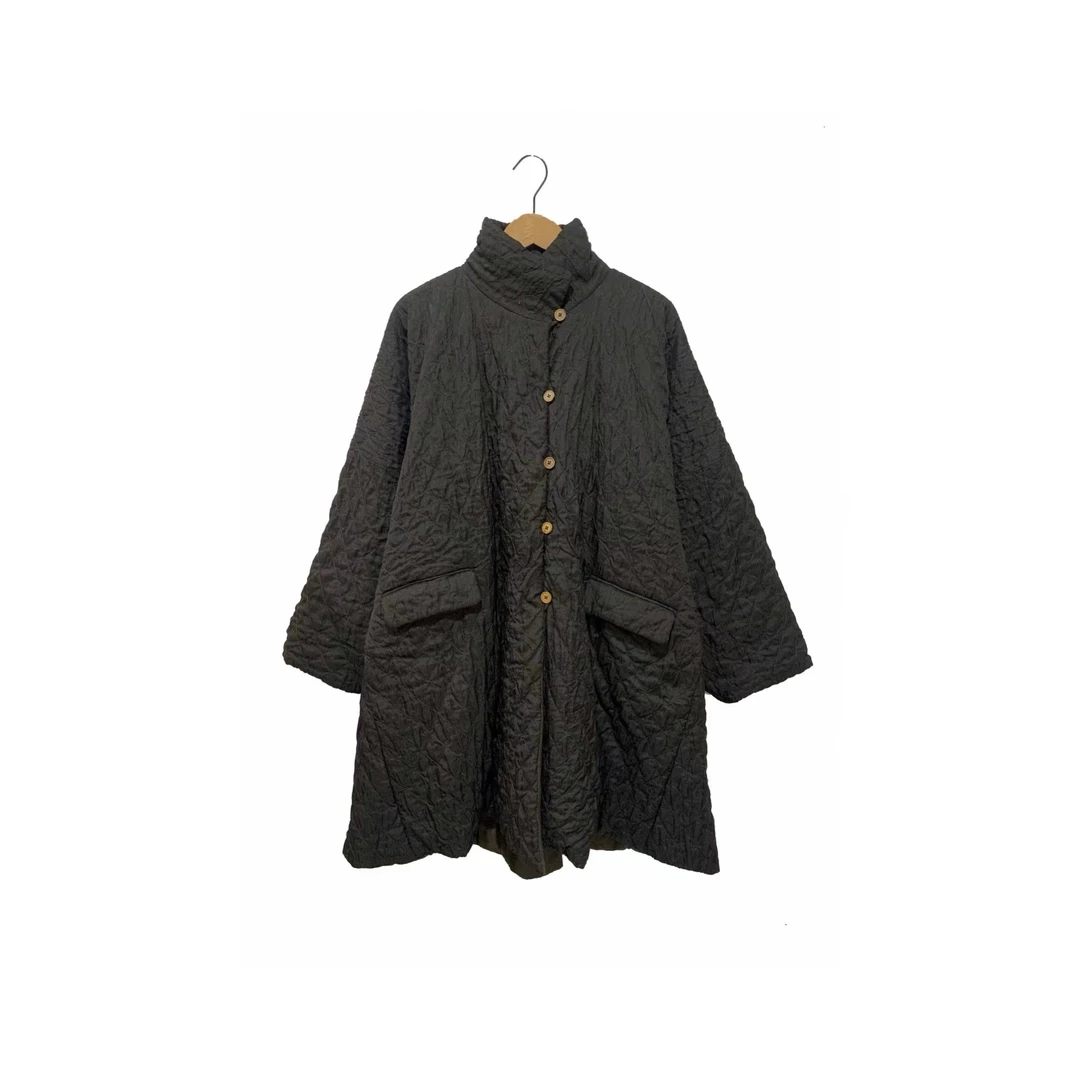 左岸迷香原创设计 压轴旗舰款中长外套保暖不失调性深鬃Z24FW8009