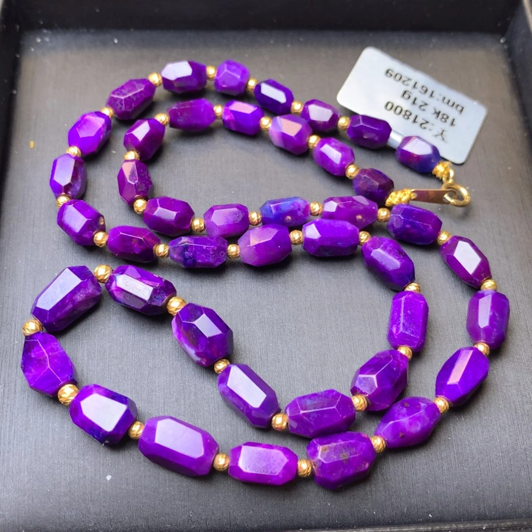 苏纪石（舒俱来）18K金镶嵌项链