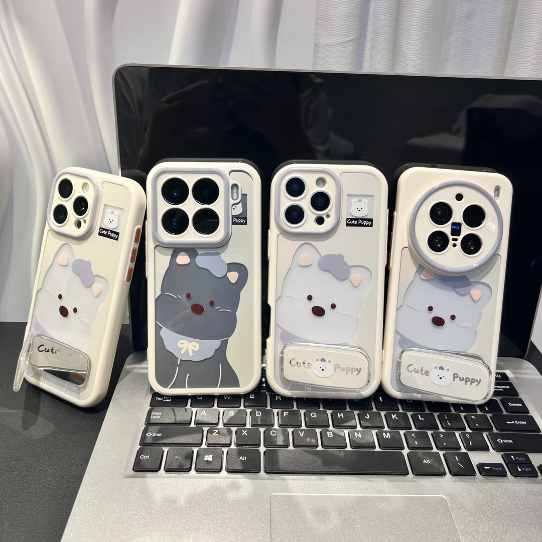 西高地小狗支架适用苹果17华为p80小米17vivoS30OPPO手机壳透明女