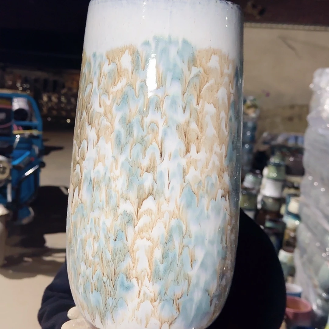 紫砂花盆高37口17