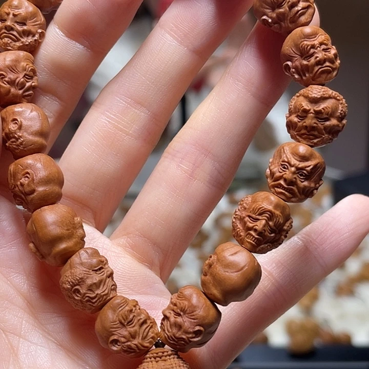 手串/手链橄榄核龙纹桃核 十八罗汉