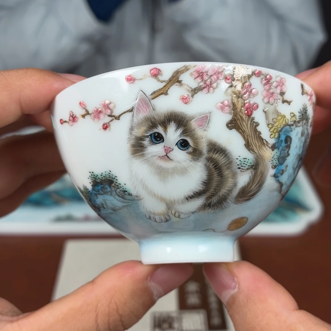 杯子瓷瓷姑娘景德镇陶瓷艺术