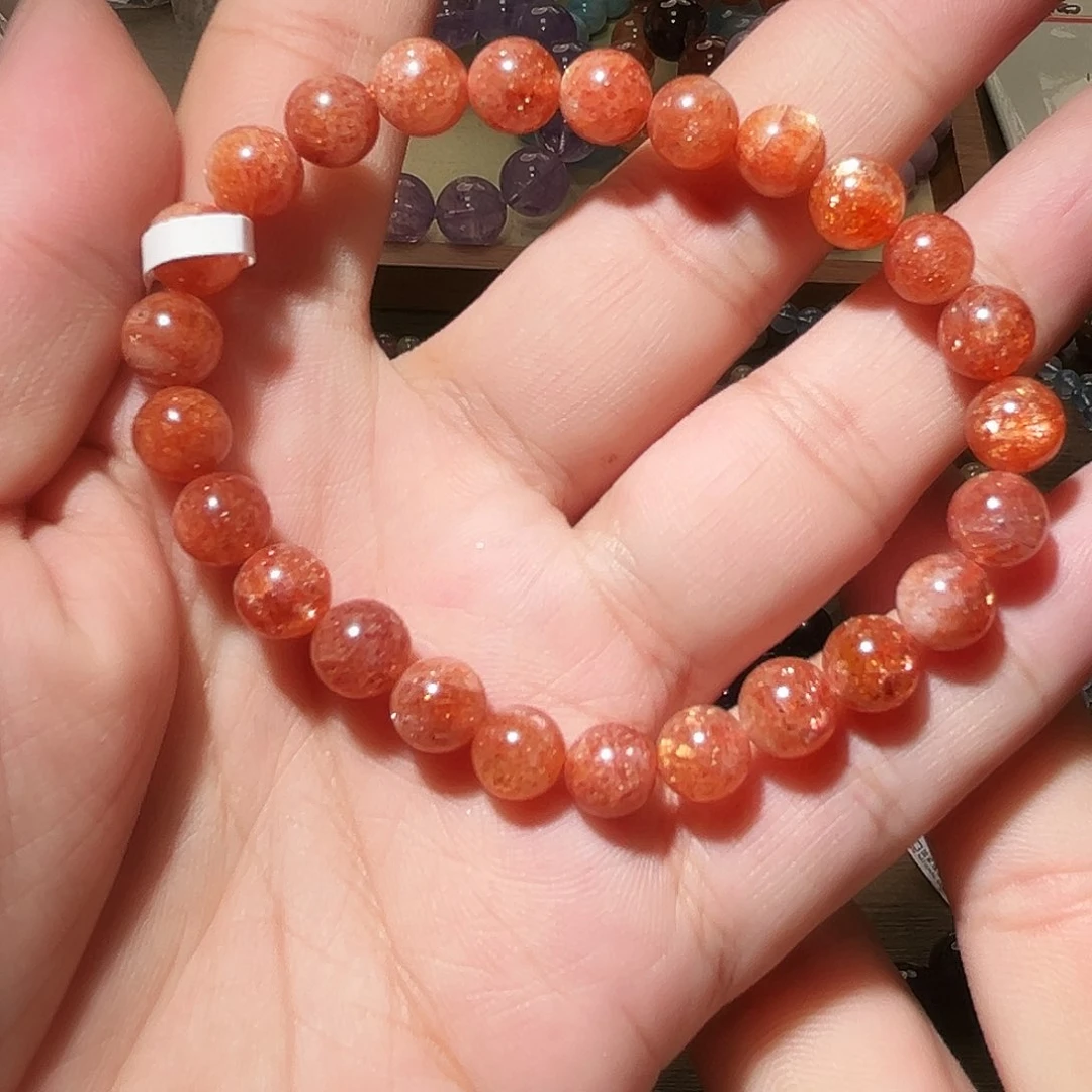 水晶手链未镶嵌金太阳8毫米