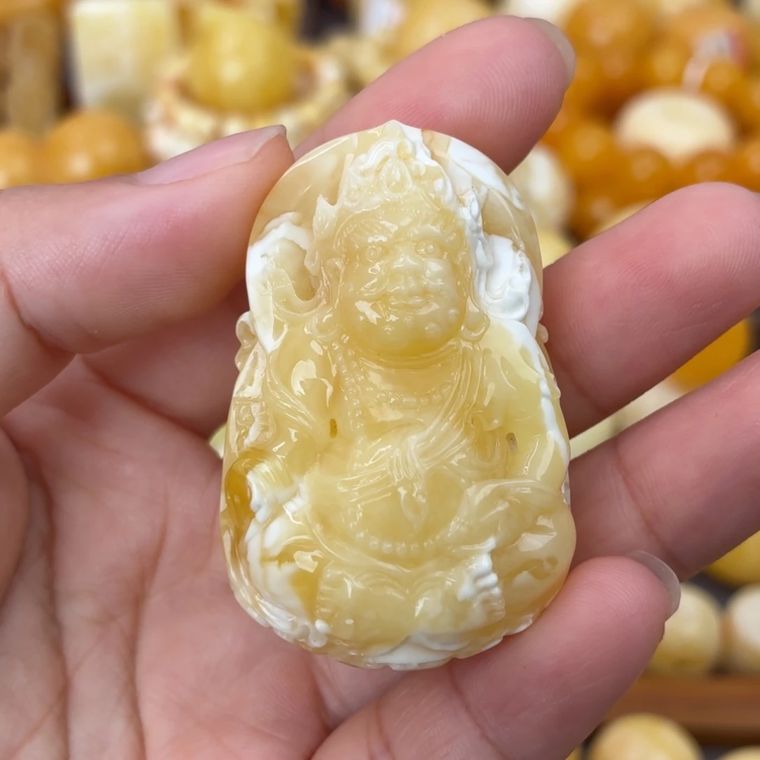未镶嵌吊坠(不含链)蜜蜡黄财神