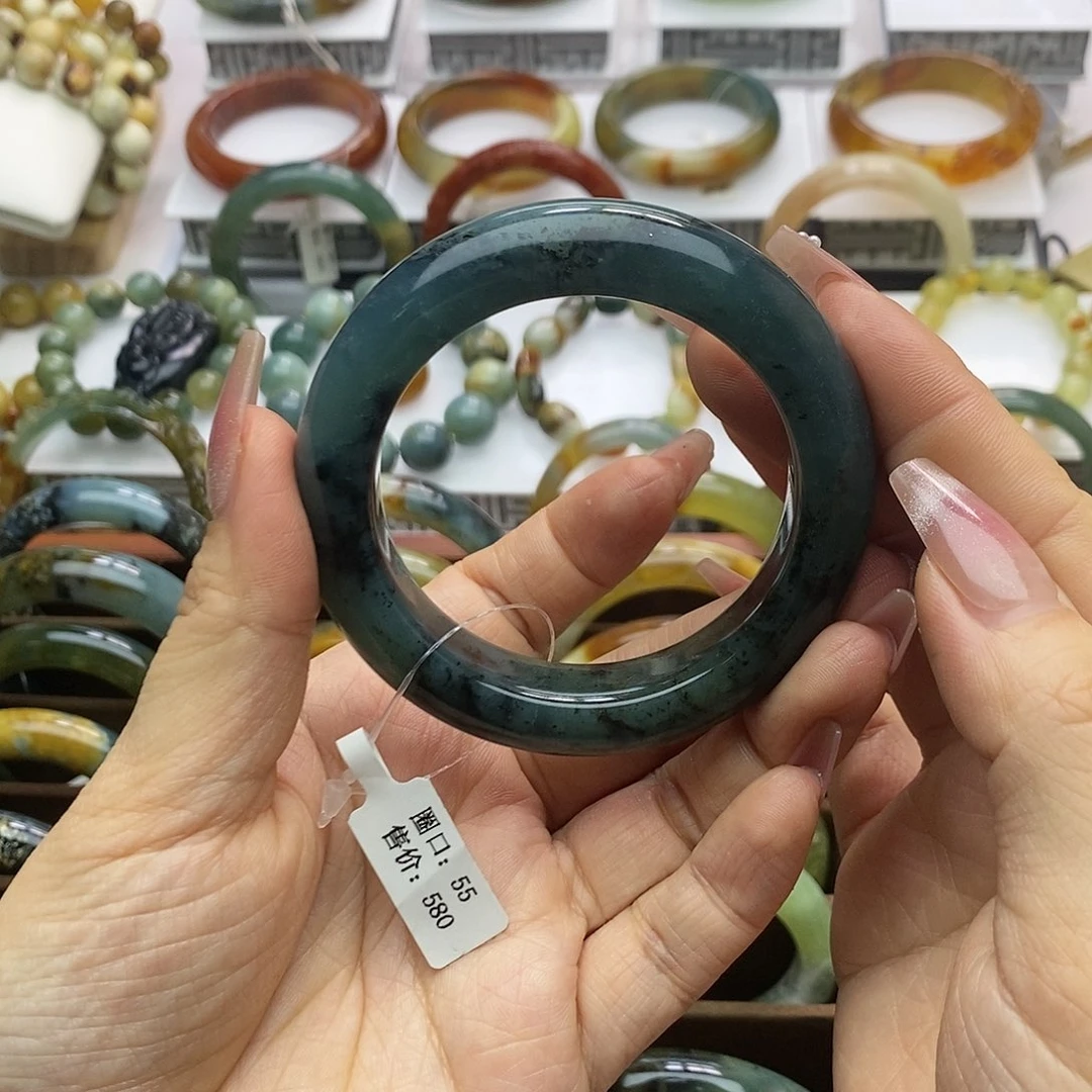 蛇纹石玉手镯未镶嵌羞*