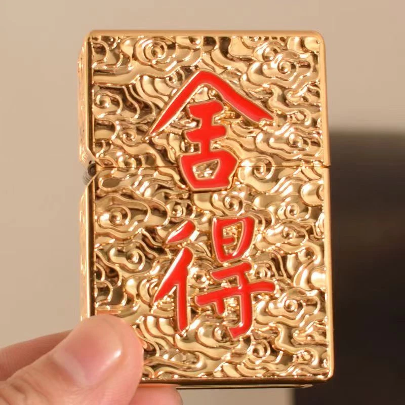 佐罗ZORRO打火机舍得重盔甲雕刻盔甲机金色油机