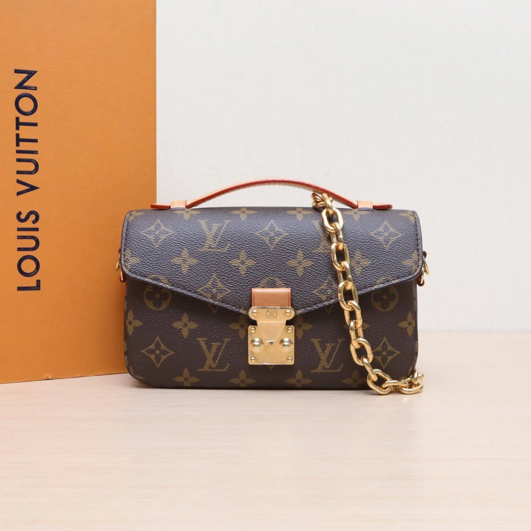 95新 LouisVuitton/路易威登 【娇】横版邮差包 老花 PVC 256733