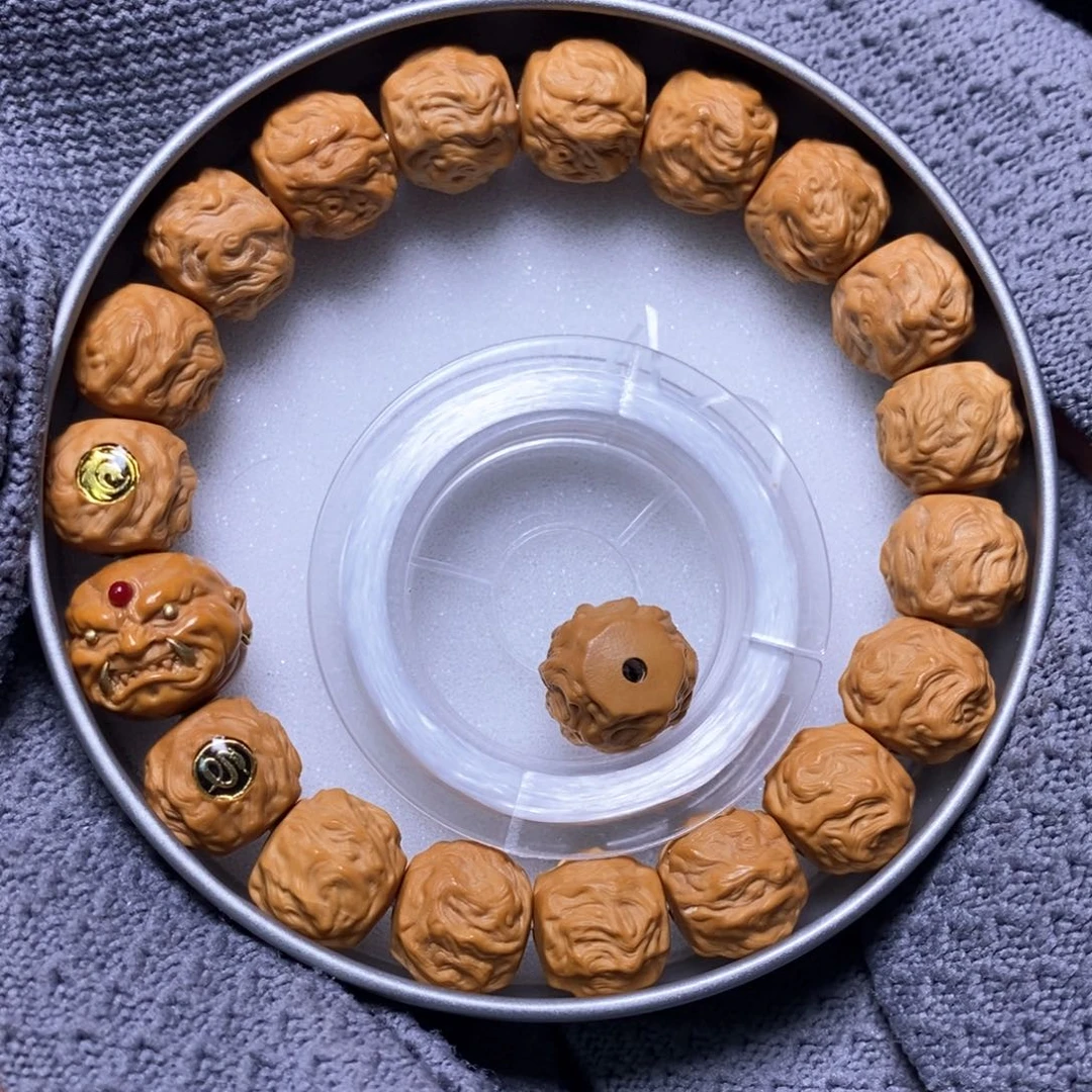 猴头核桃手串恶僧精工龙蛇之变尺寸13+全品98
