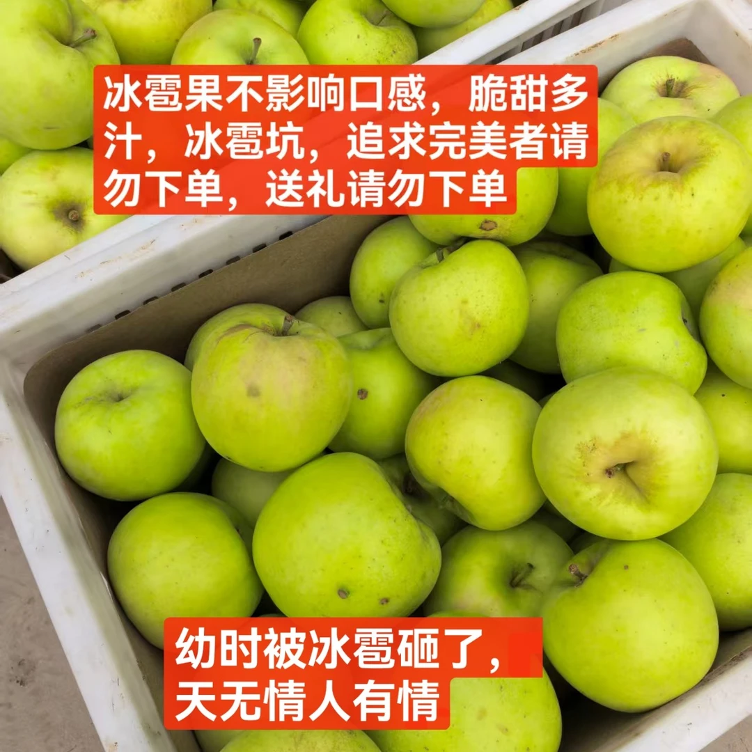 （冰雹果不做售后介意慎拍）新鲜采摘生态青苹果脆甜多汁，顺丰包邮