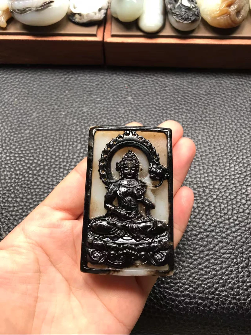 和田玉观音，实物漂亮