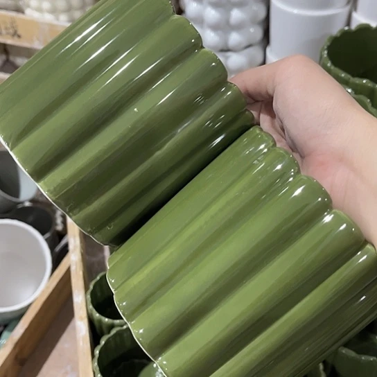 多肉绿植陶瓷花盆9.9包邮，有孔