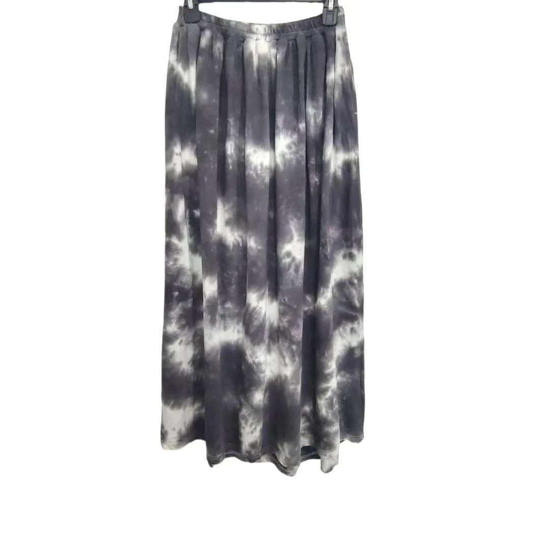 B202   女士长款时尚半身裙休闲夏季印花