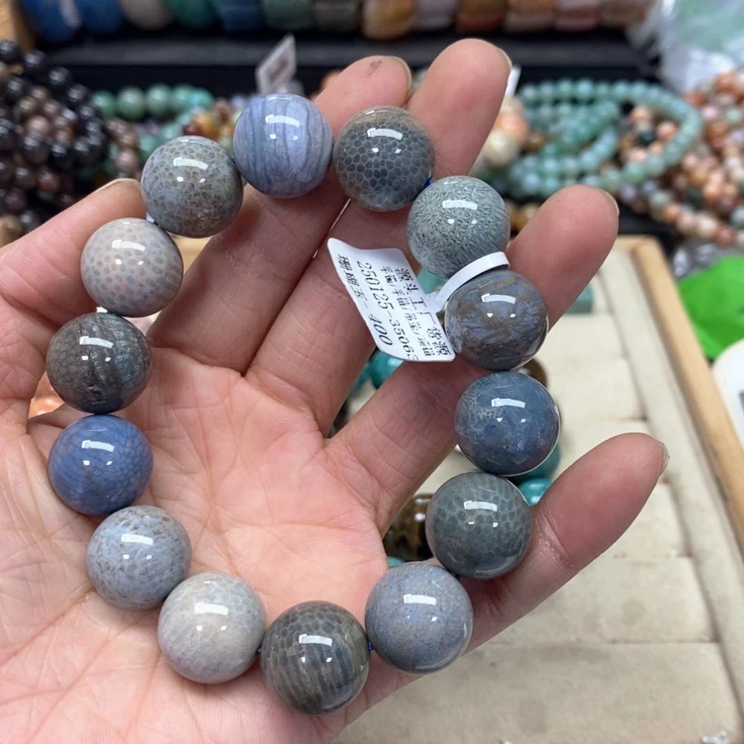 硅化珊瑚（珊瑚玉）手链未镶嵌阿*102