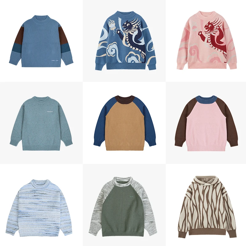 EBAER/一贝皇城儿童毛衣2025秋冬新款男女童针织衫外穿中大童毛衫