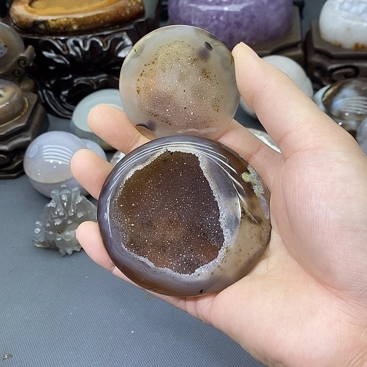 未镶嵌摆件紫晶聚宝盆