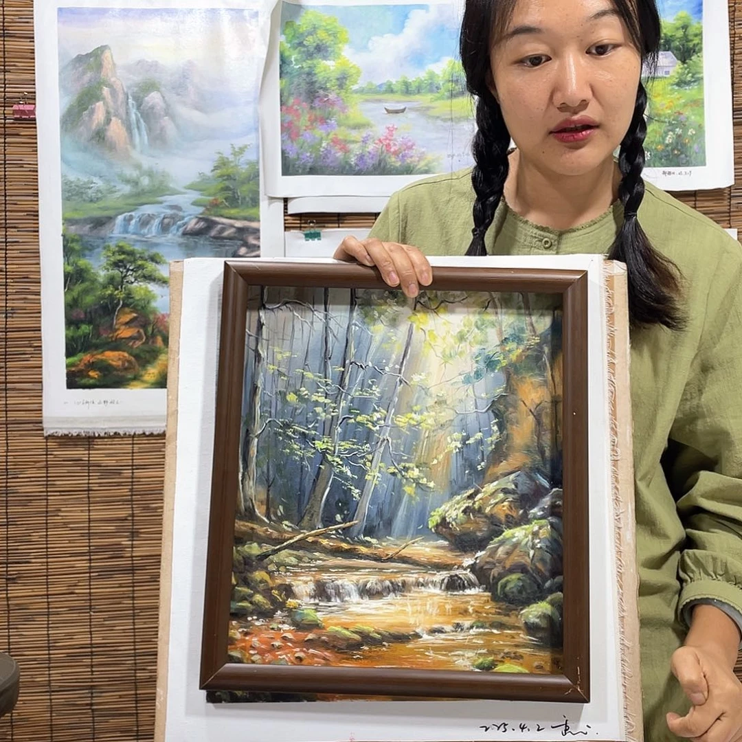 油画薇爽恭喜竞拍成功