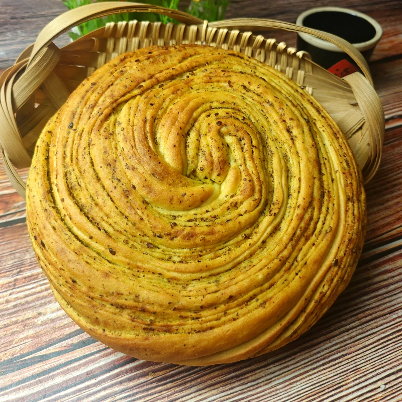 西北口味甘肃特产手工胡麻烤馍平凉锅盔特色美食小吃烧饼即食馍馍