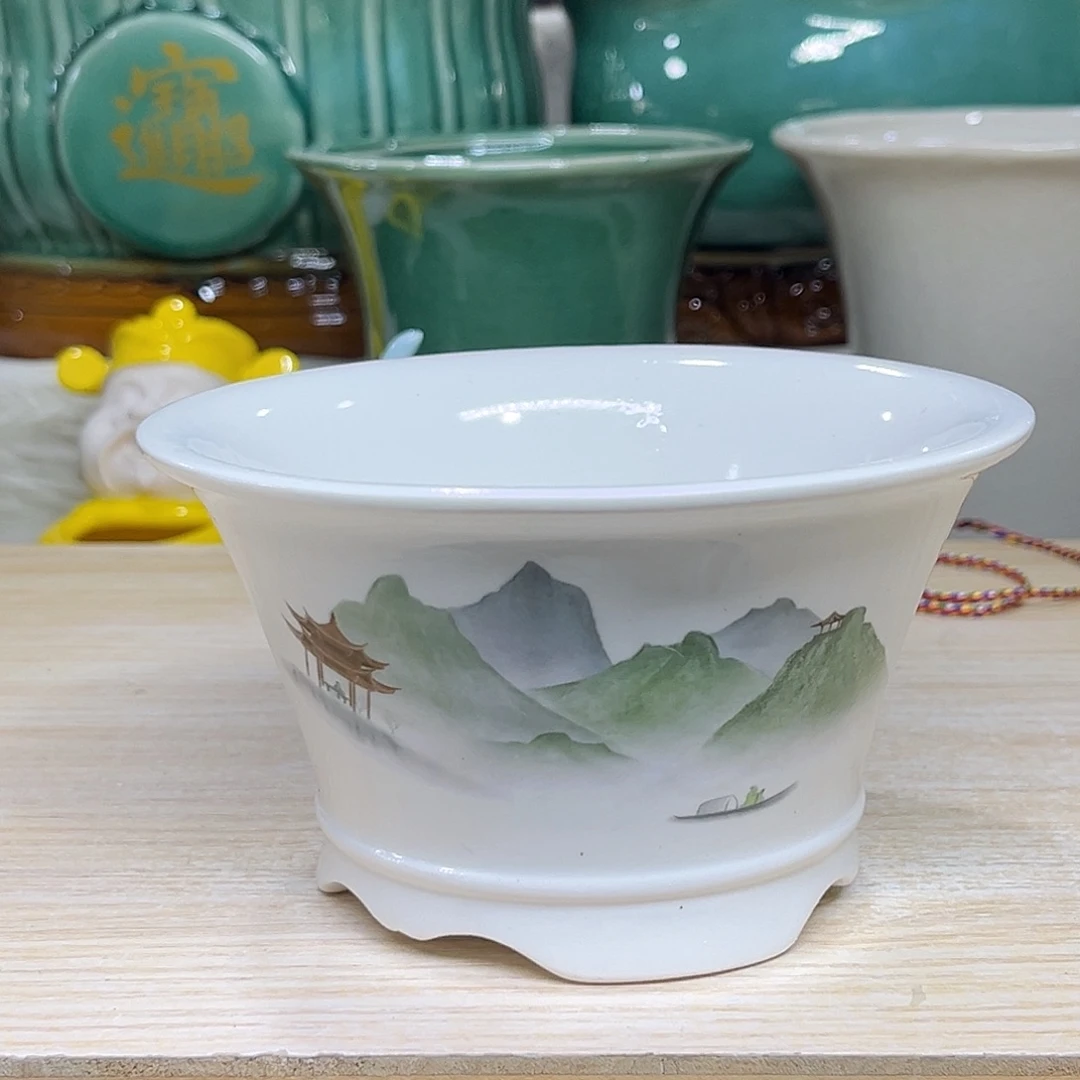 陶瓷绿植多肉微瑕花盆口径13*7.5