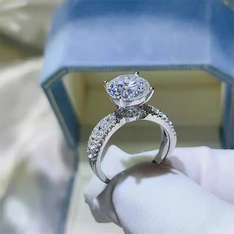 925银莫桑石戒指 【星海】1克拉-2克拉/莫桑石/925银戒指