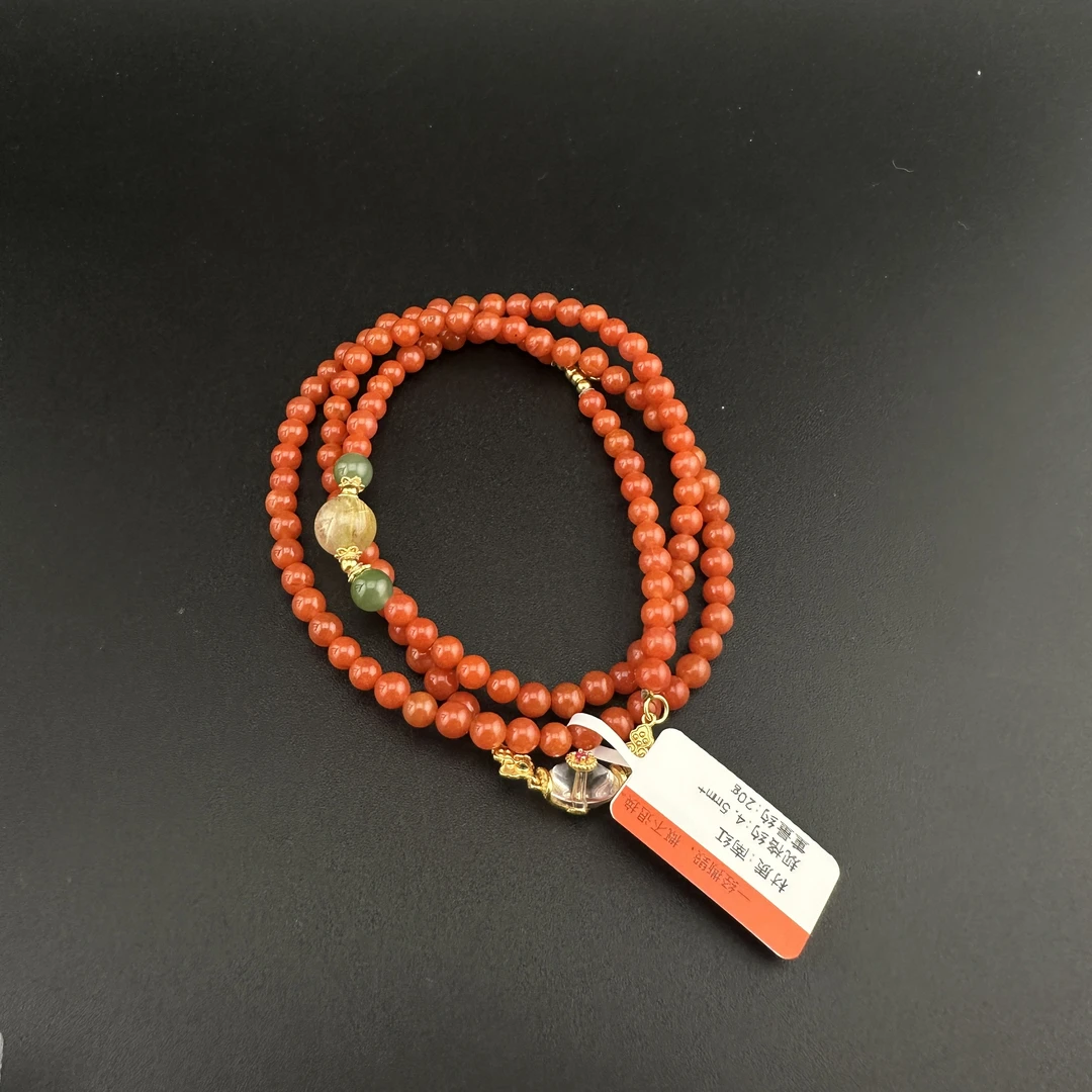 BY1220FPXQ标118 北玉精选 南红项链 多样性发货