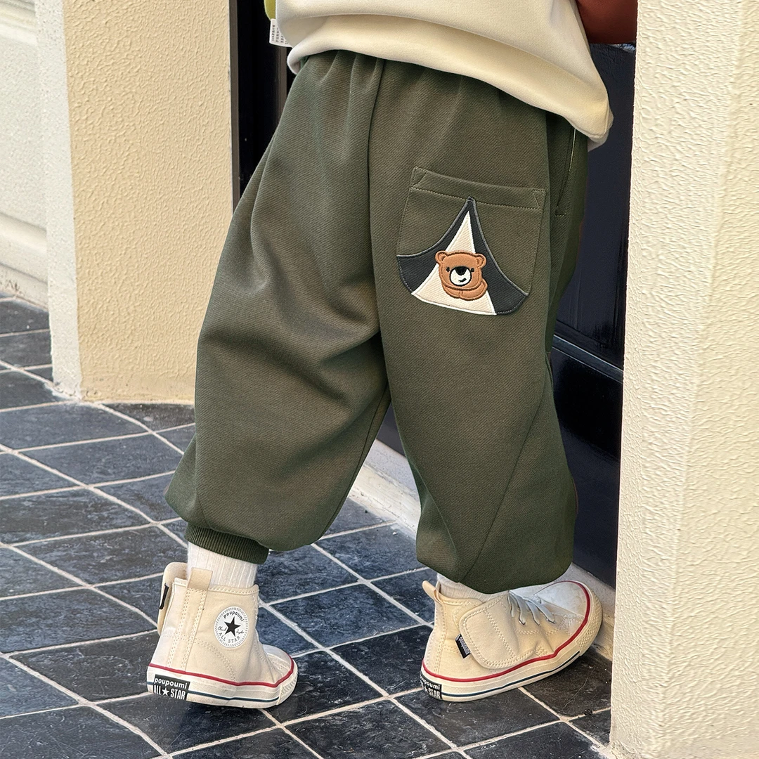 男童运动裤2025秋季新款中大童卡通针织长裤儿童休闲裤子6375