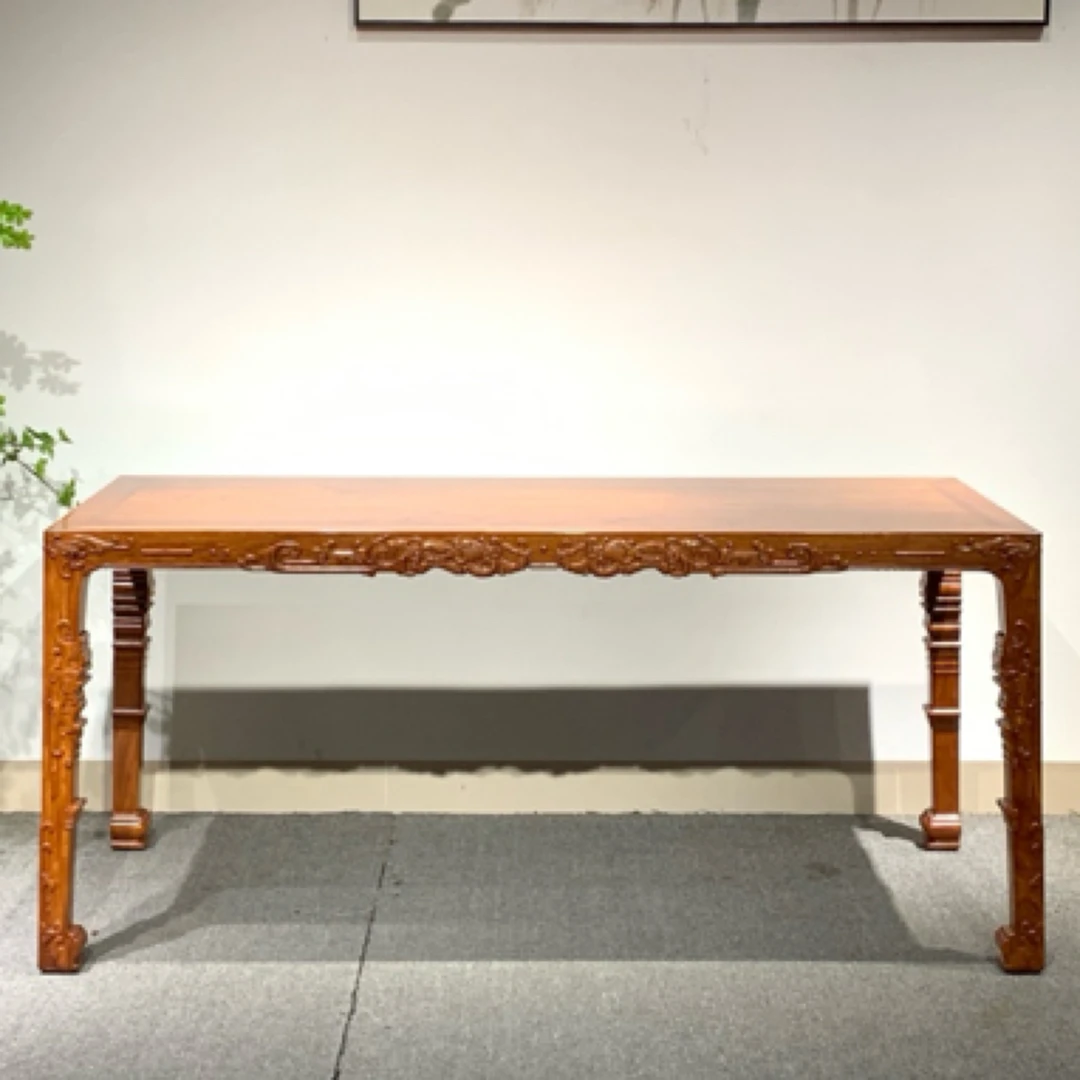 缅甸花梨（大果紫檀）螭龙画案