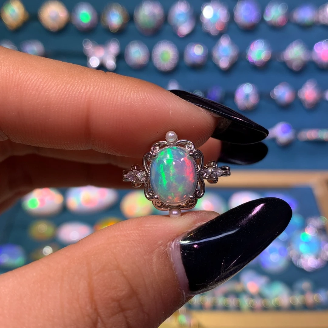 欧泊银S925镶嵌戒指款