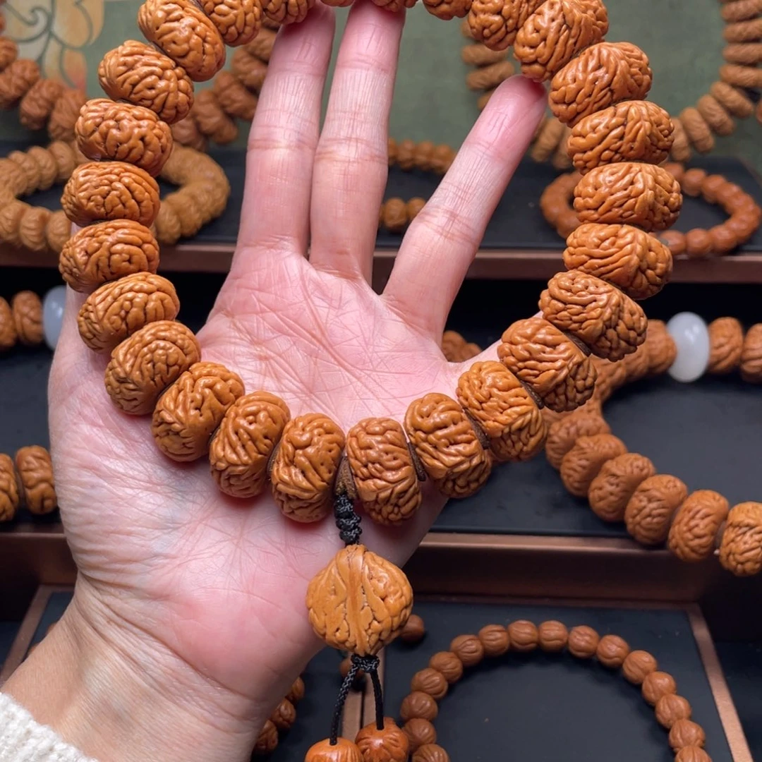 桃核手串22麒麟纹