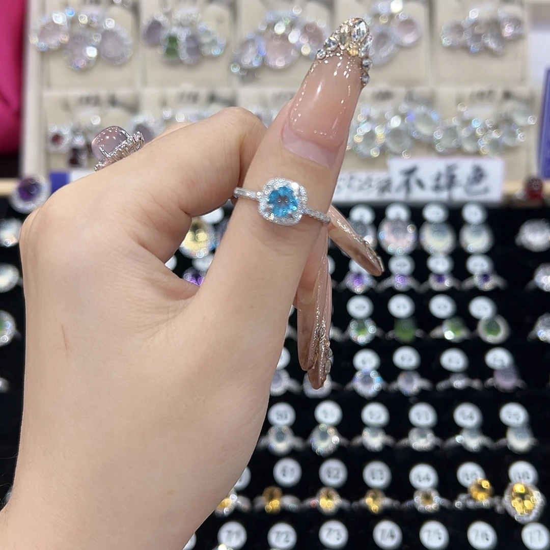 小***～托帕石戒指银S925镶嵌