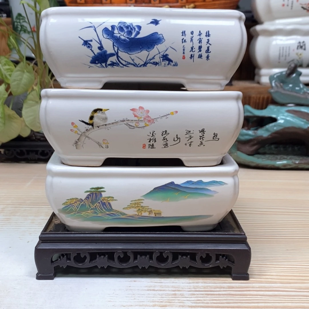 紫砂花盆陶瓷艺术花盆陶瓷