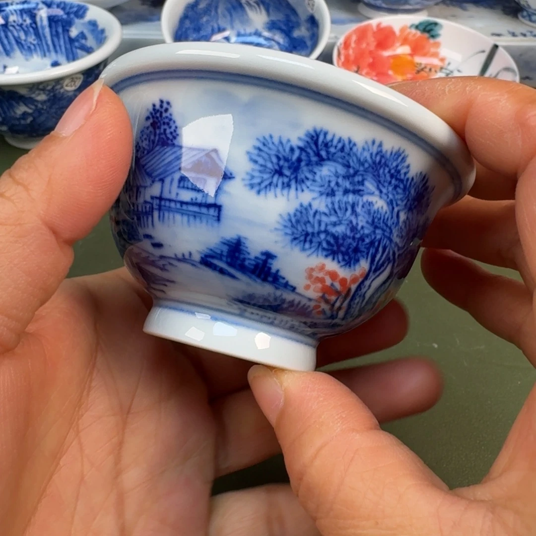 陶景德镇纯手绘茶具圆圆287