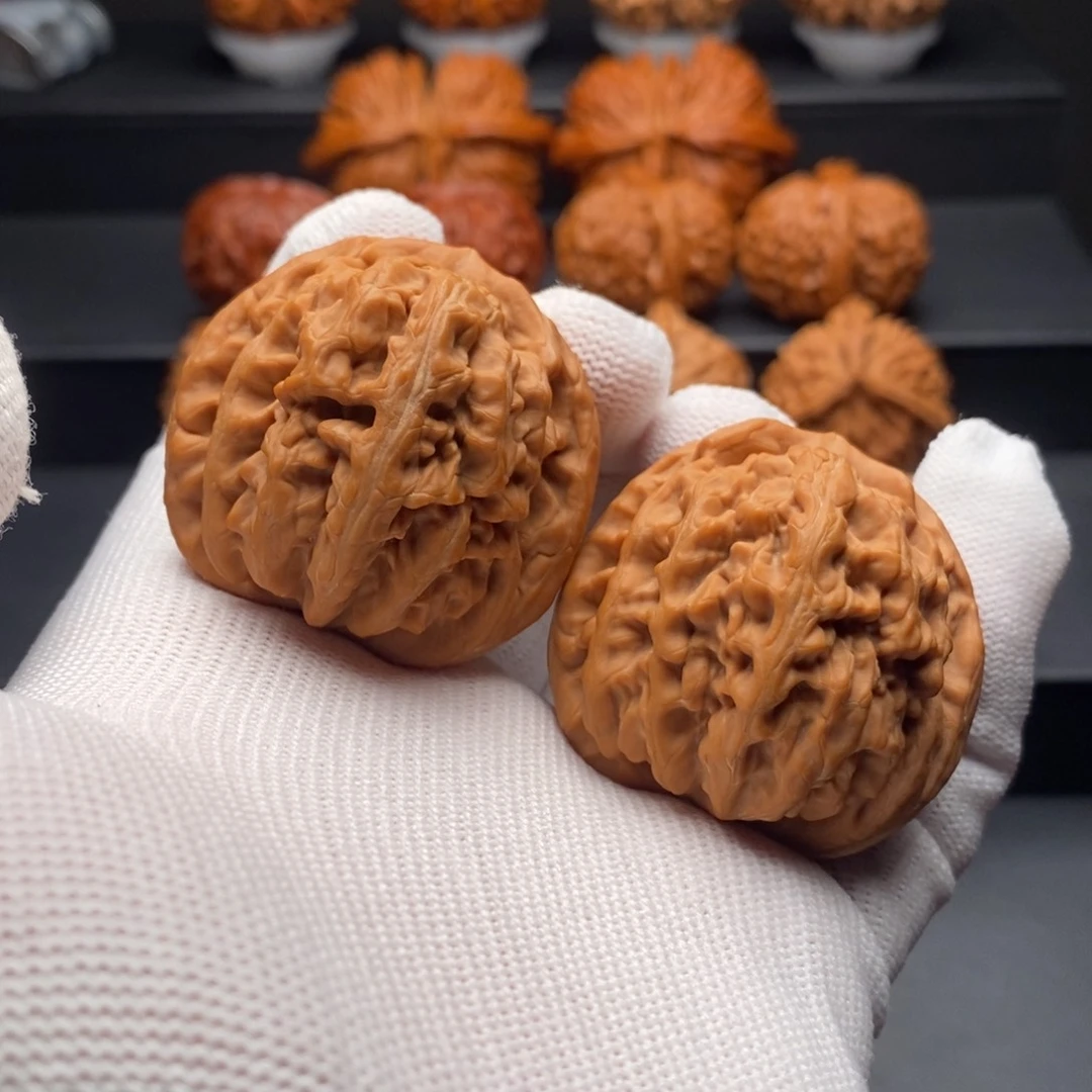 把件文玩核桃43尺全品红锦鲤2025货头