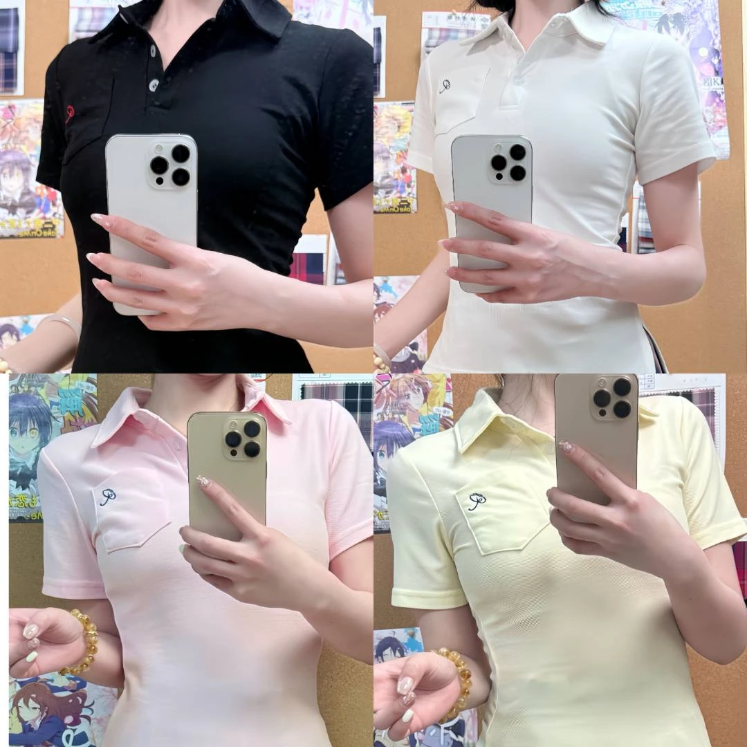 2025夏季新款妙氏原创定制POLO衫收腰上衣显瘦日系A4腰T恤