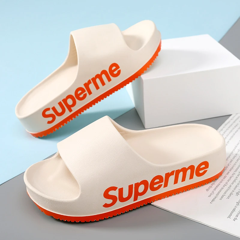 2025新款踩屎感厚底居家防滑一字拖外穿舒适EVA学生宿舍拖鞋女