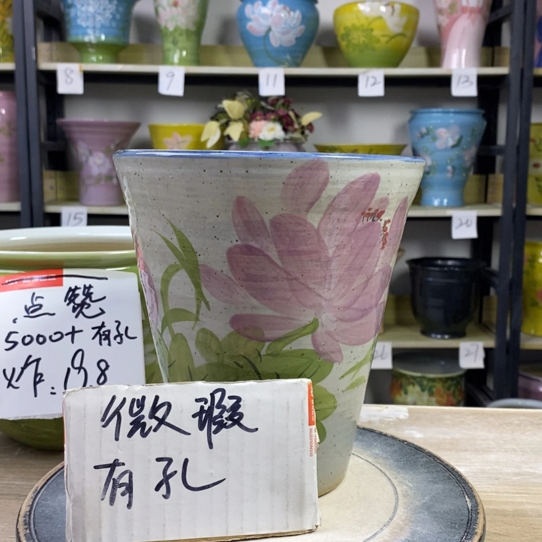 景德镇手工手绘陶瓷花盆