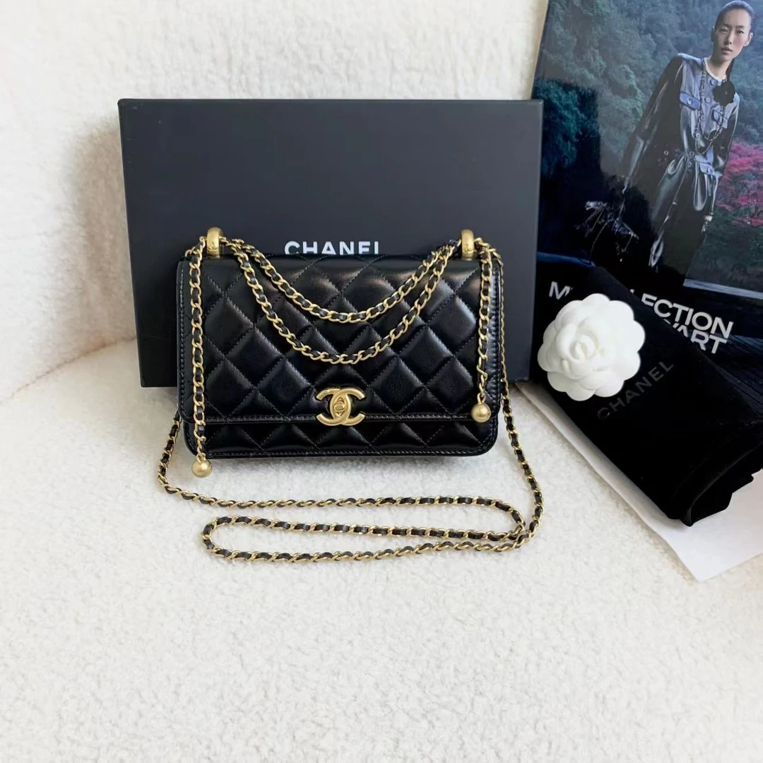 未使用 Chanel/香奈儿 壹臻/黑金双金珠woc 76927466