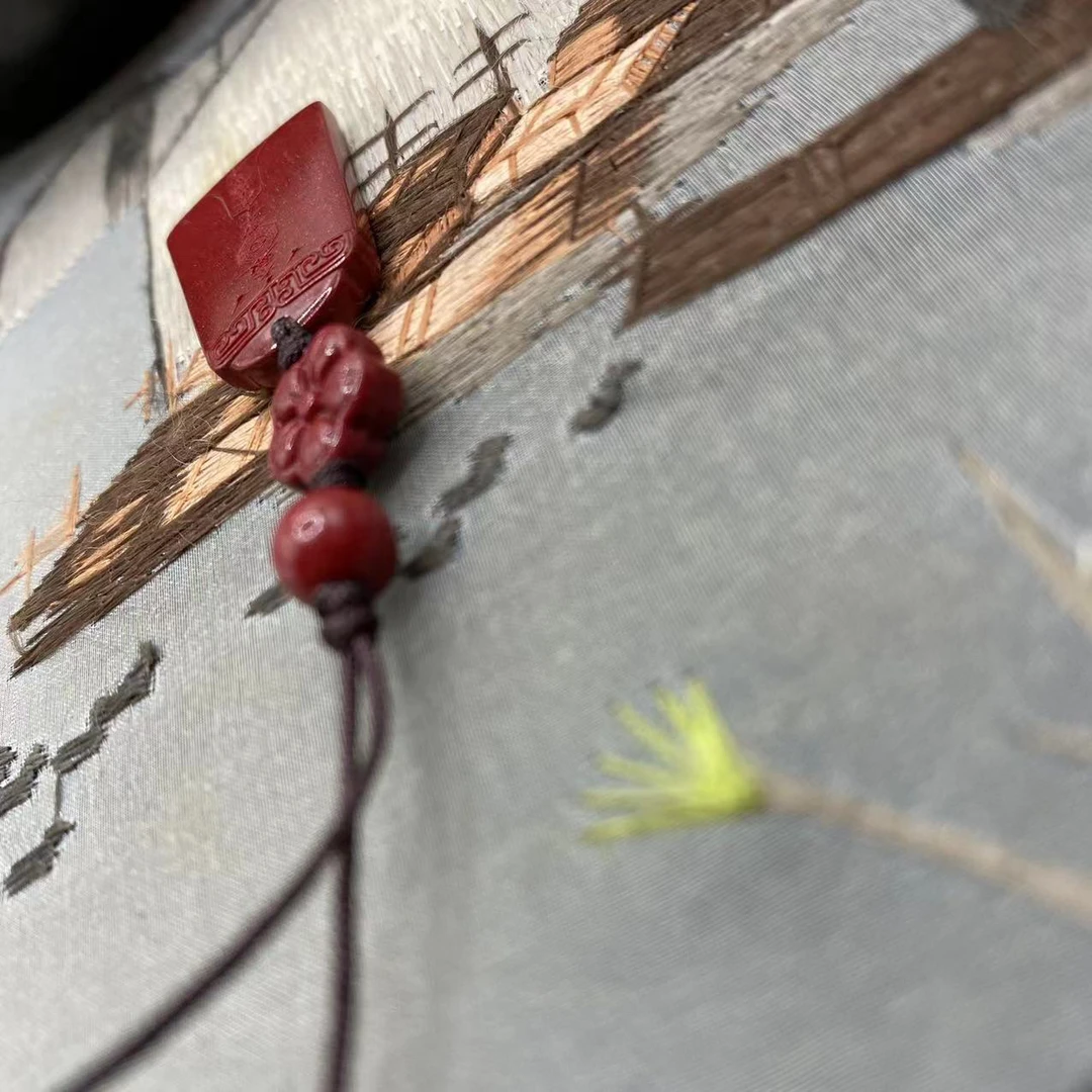 含辰砂工艺品高含量朱砂紫金砂设计款天官赐福吴遂手机挂