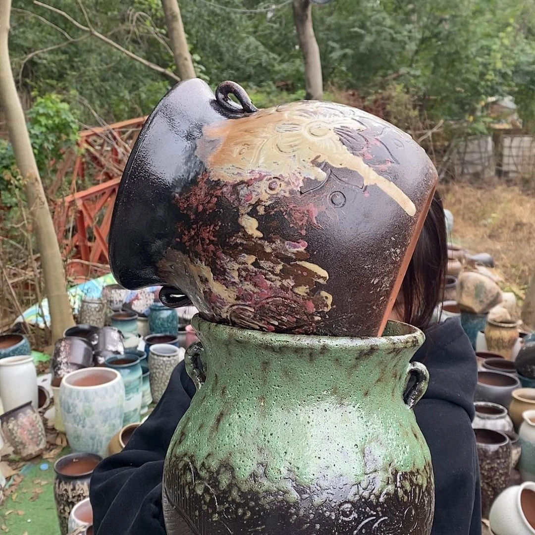 紫砂花盆正品口径17高20