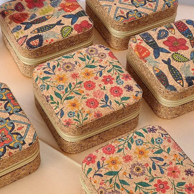 首饰盒/箱 高级复古镜子首饰盒便携旅行耳环戒指项链收纳盒