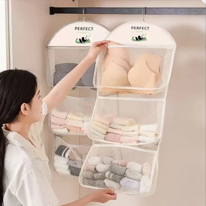 三层收纳挂袋悬挂式文胸中国风裤袜日式包包欧式卡通元素