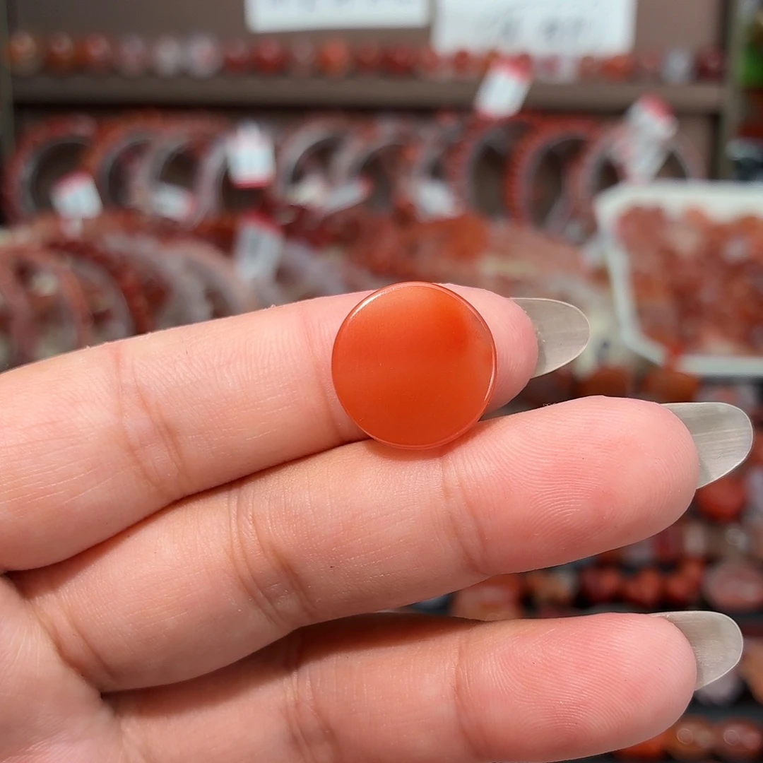 南红玛瑙未镶嵌颈饰圆牌