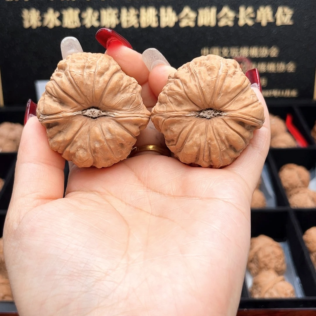 把件文玩核桃42南瓜全品近圆深凹底近正肩42A7