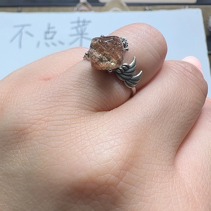 水晶戒指银S925镶嵌