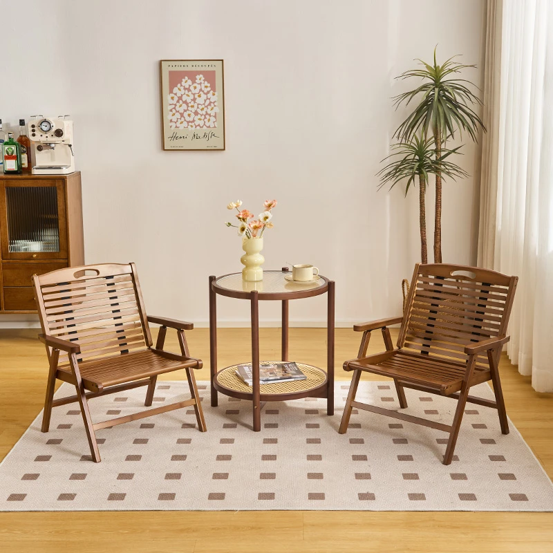 楠竹可折叠椅子靠背椅户外露营马扎凳便携躺椅阳台喝茶休闲小椅子