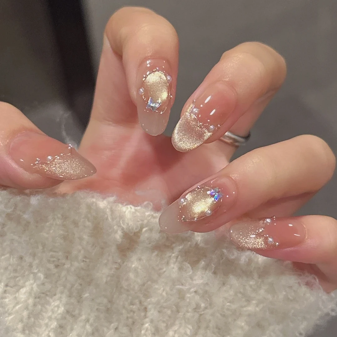 【指醉金迷】时尚清新纯欲高级感成品美甲穿戴式手工穿戴甲