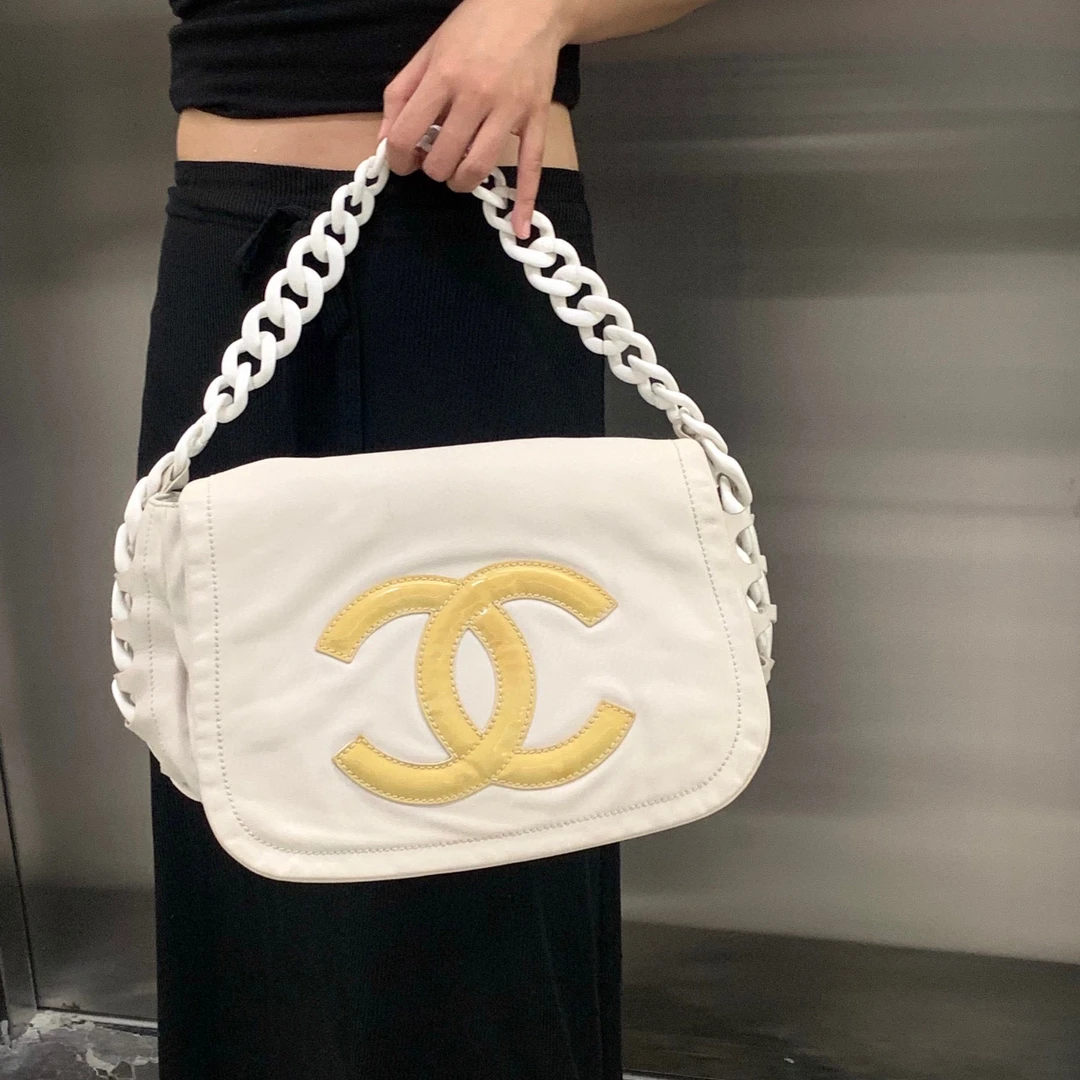 95新 Chanel/香奈儿 chanel白色单肩包